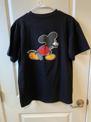 New Disney Number Nine Sz 4 – Med – Vedder Mickey Black TShirt, Tokyo Colab 2000