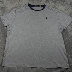 Polo Ralph Lauren T-Shirt Mens XL White Black Striped Logo Classic Fit Casual
