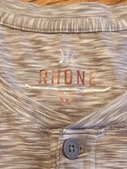 Rhone Long Sleeve Henley Mens Size XXL Marled Gray