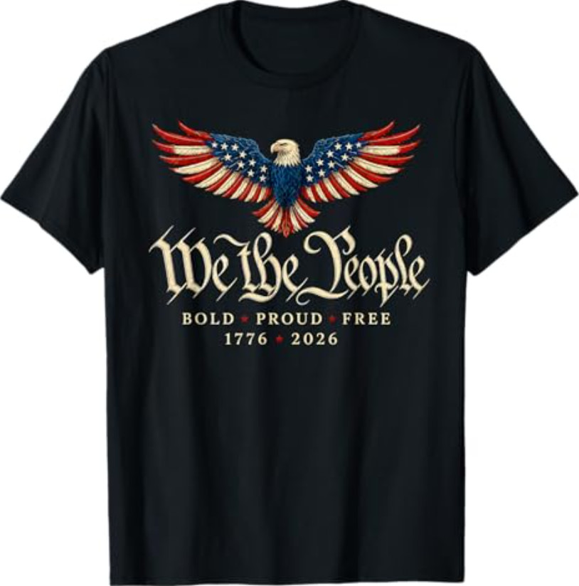 USA Independence 250th Anniversary 1776 2026 Patriotic Eagle T-Shirt