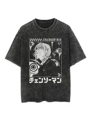 Marcima “Dominate” Retro T-shirt with Washed Round Neck Print, Spring/Summer