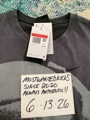NWT Nike Air Jordan Shooting Graphic Anthracite Loose Fit T-Shirt Men’s Sz L