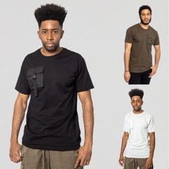 Victorious Men’s Casual Utility Buckle Pocket Comfortable T-Shirt TS7356