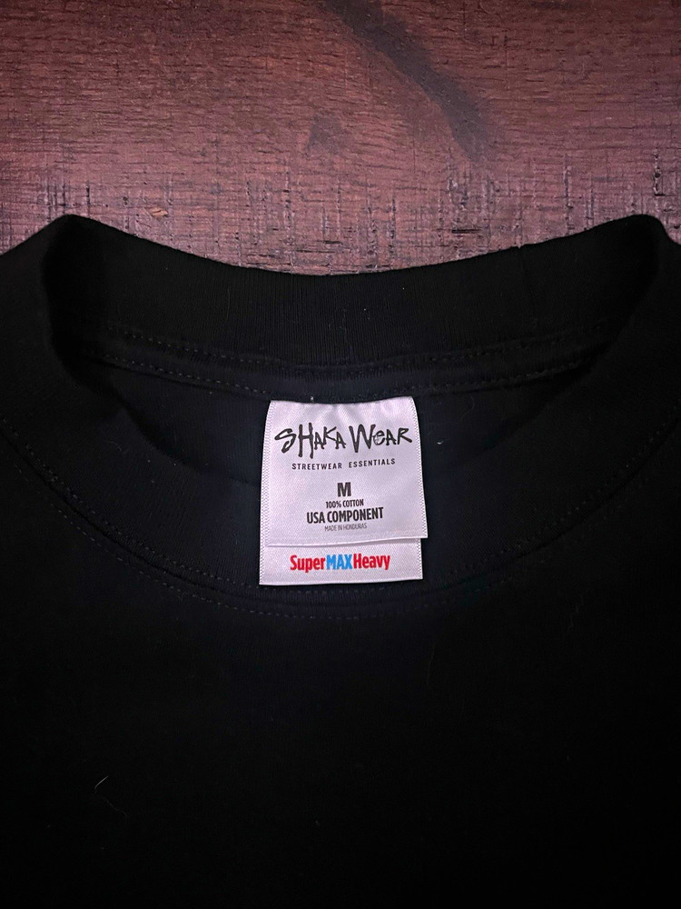 Shaka Wear Super Max Heavy Heavyweight Cotton Crew Neck Long Sleeve Tee Men’s M