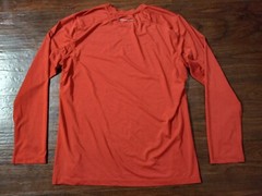 Mens Sz L Champion Double Dry Long Sleeve T-Shirt Red with Silver Logo! Rare!