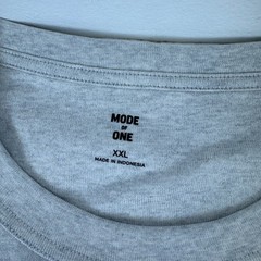 Mode of One Mens Short Sleeve Smile T Shirt Heather Grey XXL 100194459MN NEW