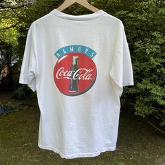 Vintage Coca Cola T Shirt Adult Fire Sun Double Sided 1995 Made In USA Men’s L