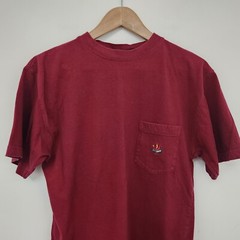 IVY CREW Men’s Burgundy Front Pocket Crew Neck Short Sleeve T Shirt Size S