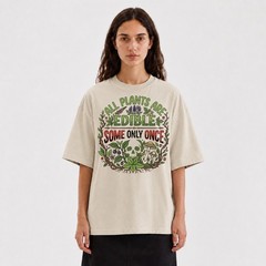 All Plants Are Edible Mushrooms T-Shirt Skull Poisonous Plants Graphic Tee