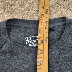 Original Penguin Mens Black Santa Claus Graphic Tee Shirt Size Medium Preppy
