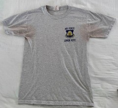 Air Force Junior ROTC T-Shirt Grey Graphic Military Tee JROTC Size S/M