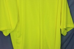 VARSITY EG PRO Crewneck YELLOW T-Shirt size XL Long Sleeve Poly Rayon Spandex