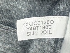 Calvin Klein Cotton Pullover Drawstring Hoodie Mens Gray 2XL