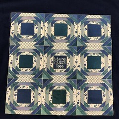 Maine Quilts Shirt Mens 3XL Blue Crew Neck Short Sleeves Crossroad Designs NWT