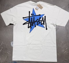 Stussy Shirt Star Tee Tshirt Natural Size Medium NWT Double Sided Streetwear