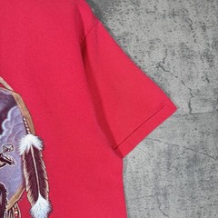 Vintage 90s 1998 Biketoberfest Daytona Biker Red Wolf Motorcycle T Shirt L