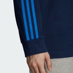 Adidas Originals 3 Stripe Long Sleeve Collegiate Navy T-Shirt Small Medium 2XL