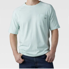 DICKIES Fast Dry Shirt MENS 2XL XXL Green Outdoor UV 30 Cooling Fitness Fish NWT