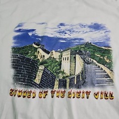 Vintage 80s Great Wall Of China Chinese Dragon Asian Culture Shirt Size XL Logo