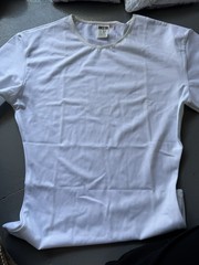Insta Slim Men’s White Compression Crew Neck Large Made In USA