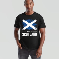 Made In Scotland Unisex T Shirt Scottish Flag Football Rugby Fan Patriot Top New