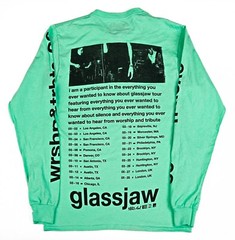 Glassjaw 20+ Anniversaries Tour Official Merch Celadon LS T-Shirt Sz L AS*