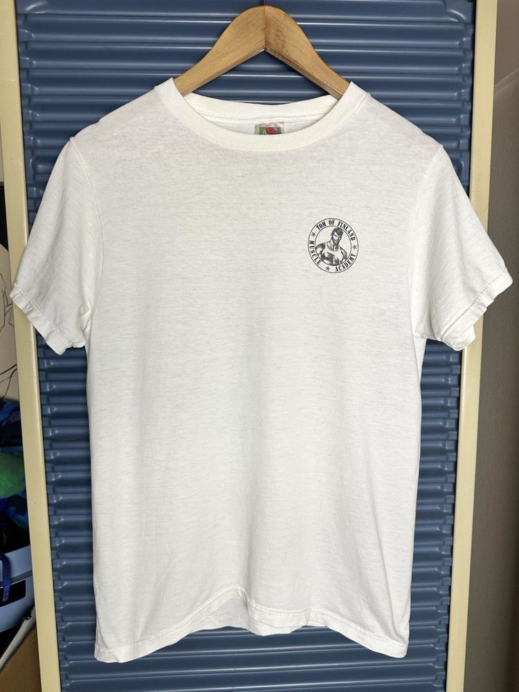 Rare Vintage Gay Interest Tom Of Finland Muscle Academy Mens T-shirt (S)