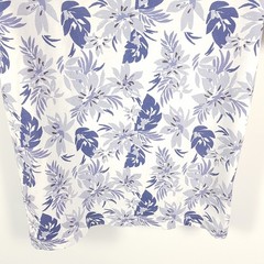 Altea T Shirt Mens M White Blue Slim Fit Floral Print Short Sleeve Summer Tropical