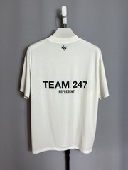 Represent team 247 t-shirt mens light weight beige Sz M
