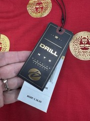 Drill Clothing Company T-Shirt Gold Metallic Medusa Heads Shirt Men Size Medium
