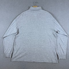 VTG 90s Starter Mens Mock Neck Long Sleeve Shirt Sz L Gray Blank Streetwear Y2K