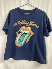 The Rolling Stones Navy Blue Tie Dye Tongue Graphic T-Shirt