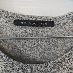 John Elliott + Co Mens Marled Grey Short Sleeve Shirt Size 5 Made in USA