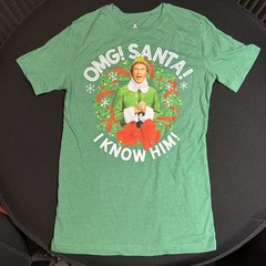 ELF MOVIE TSHIRT OMG -SANTA! I know him! Small