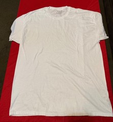 Huge Lot of 12 Fruit of the Loom Men’s XL White Crew neck T Shirts free shipping