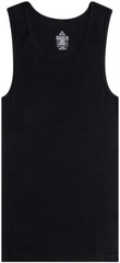 3 Pcs For Mens 100% Cotton Ribbed Tank Top A-Shirt Wife-Beater Black Undershirt
