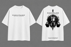 Men’s Oversized Gym Graphic T-Shirt Discipline Builds Legends Fitness Streetwear