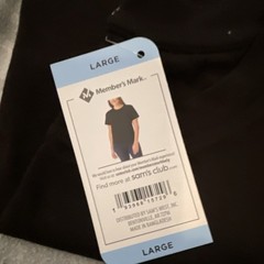 Member’s Mark Men’s Regular Fit Black Short Sleeve T-Shirt, Size L