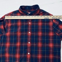 American Eagle Shirt Red Blue Plaid Classic Fit Men Small 100% Cotton Americana