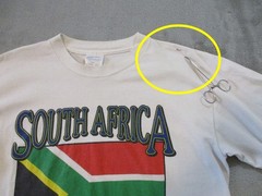 Vintage South Africa Shirt Mens Large White Red Green Flag Single Stitch USA