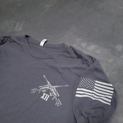 Protect Family 2nd Amendment Tactical Lrg Shirt AR Scope Bullet Hole Sniper Guns