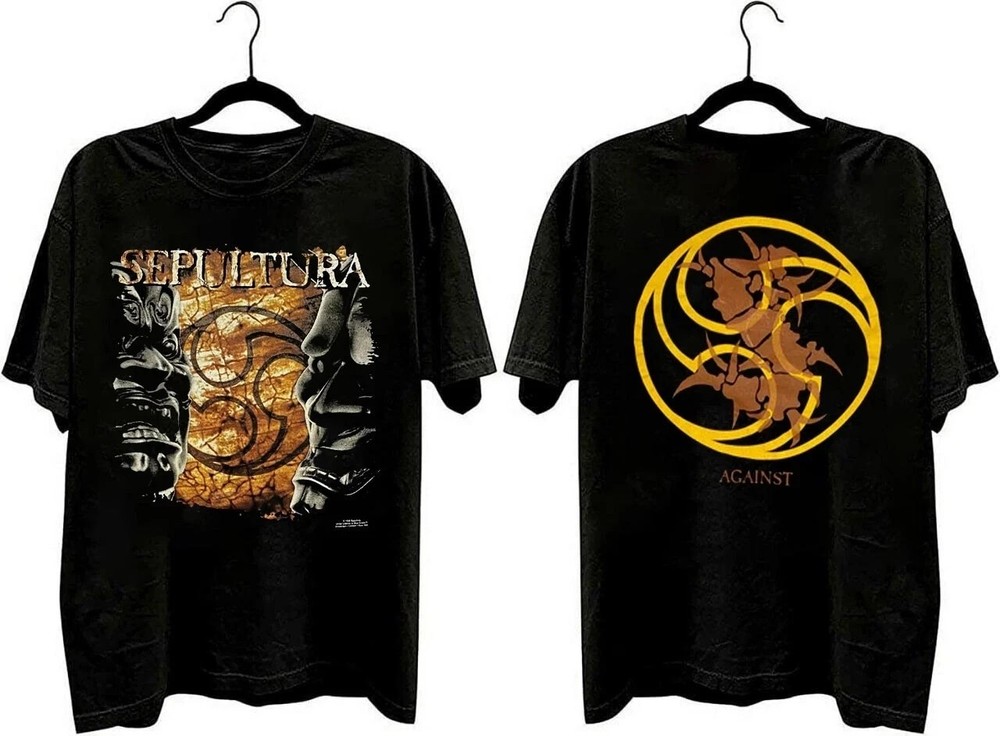 Sepultura Against metal band cotton black t shirt