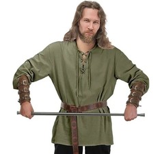 Men’s Renaissance Cotton Linen Shirt Long Sleeve Gothic T-shirt Tee Summer Gift