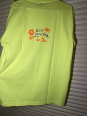 Wolverine Homemade Stencil T-shirt Neon Lime Medium Cotton Short Sleeved NWOT