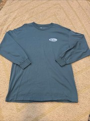 Drake Waterfowl Long Sleeve Logo T-Shirt Men’s Large Blue Hunting Outdoors Tee