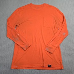 Dickies Shirt Mens Large Tall LTL Orange Painter Long Sleeve Pocket Work T-Shirt