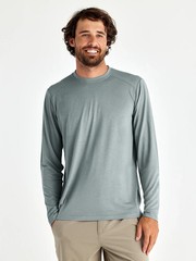 Free Fly Men’s Bamboo Lightweight Long Sleeve Tee Sz L Slate Stretch Athleisure