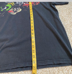 VTG Six Flags T-Shirt Marvin The Martian Mens XL Looney Tunes FADED FLAWED