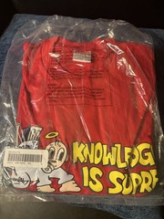 Supreme SS22 Knowledge Tee — Red XL — Deadstock New in Bag