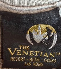 VTG T-shirt Men’s Small The Venetian Las Vegas Resort Hotel Casino USA Made Gray